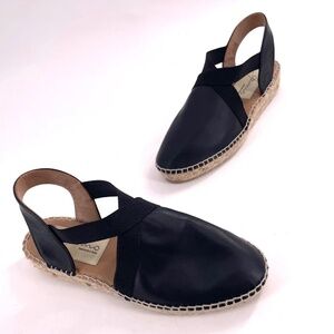 EUC Gaimo Espadrille Leather Mule Ankle Strap Size EU 40